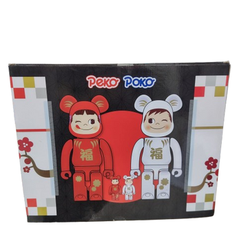 MEDICOM TOY BE@RBRICK Daruma Peko-chan & Poco-chan 100% & 400% Action Figure